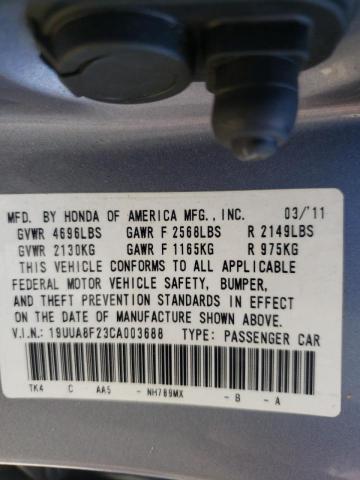 Photo 10 from auction – 2012 ACURA TL with VIN 19UUA8F23CA003688