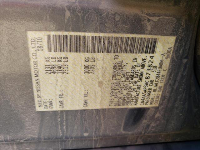 Photo 10 from auction – 2010 NISSAN MAXIMA S with VIN 1N4AA5AP3AC873824