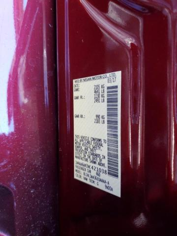 Photo 10 from auction – 2017 NISSAN MAXIMA 3.5 with VIN 1N4AA6AP2HC421038