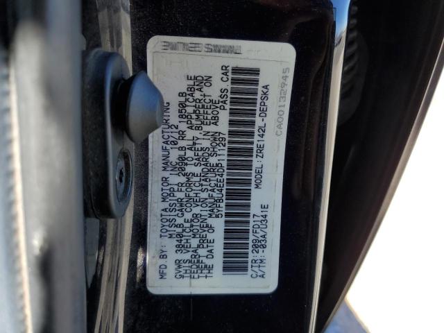 Photo 10 from auction – 2013 TOYOTA COROLLA BA with VIN 5YFBU4EE4DP111297