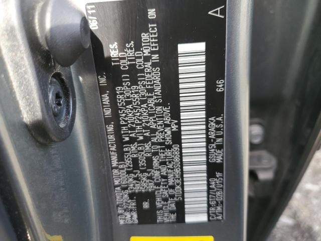 Photo 10 from auction – 2011 TOYOTA HIGHLANDER with VIN 5TDDK3EH9BS086890