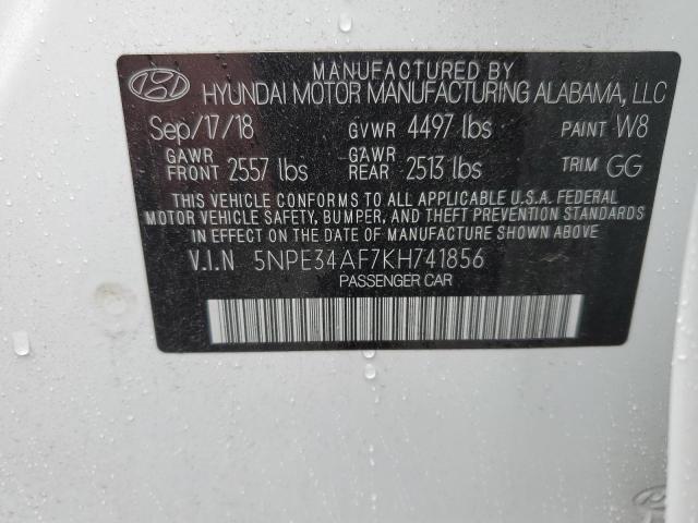 Photo 10 from auction – 2019 HYUNDAI SONATA LIM with VIN 5NPE34AF7KH741856