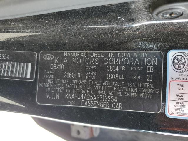 Photo 10 from auction – 2010 KIA FORTE EX with VIN KNAFU4A25A5312354