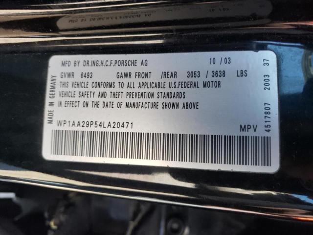 Photo 10 from auction – 2004 PORSCHE CAYENNE with VIN WP1AA29P54LA20471