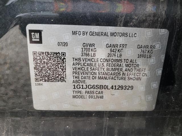 Photo 10 from auction – 2020 CHEVROLET SONIC with VIN 1G1JG6SB0L4129329