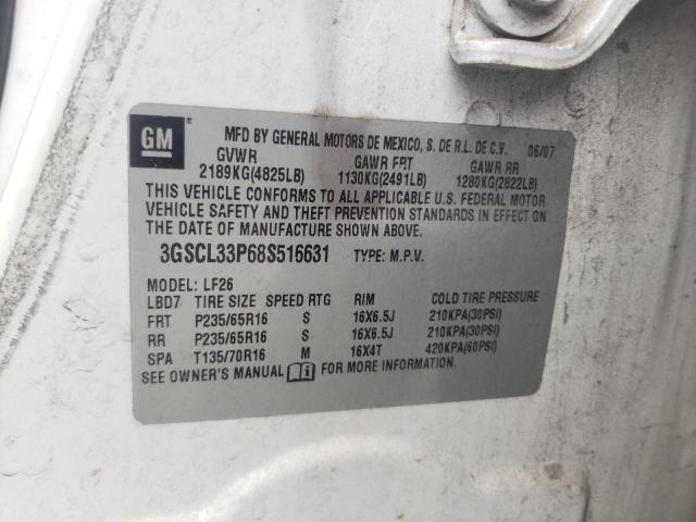 Photo 10 from auction – 2008 SATURN VUE XE with VIN 3GSCL33P68S516631