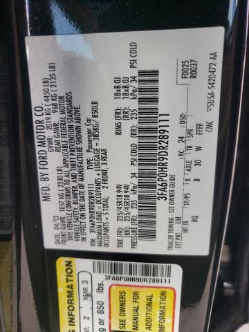 Photo 10 from auction – 2013 FORD FUSION SE with VIN 3FA6P0HR9DR289111
