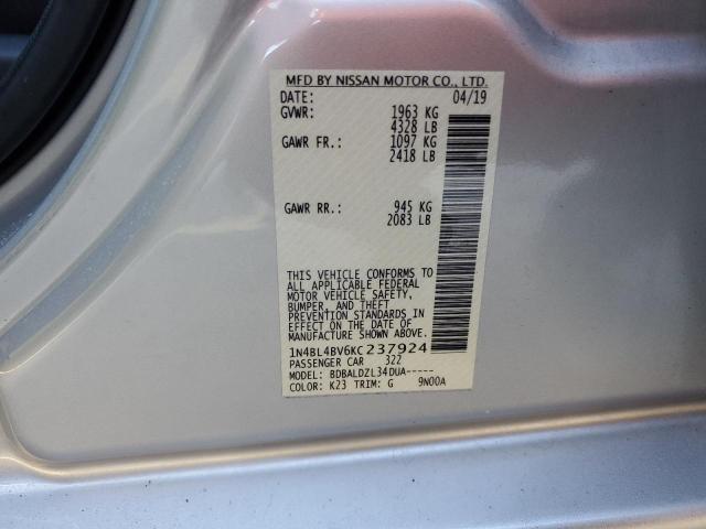 Photo 10 from auction – 2019 NISSAN ALTIMA S with VIN 1N4BL4BV6KC237924