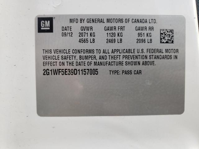 Foto 10 de la subasta – 2013 CHEVROLET IMPALA LS con VIN 2G1WF5E39D1157005