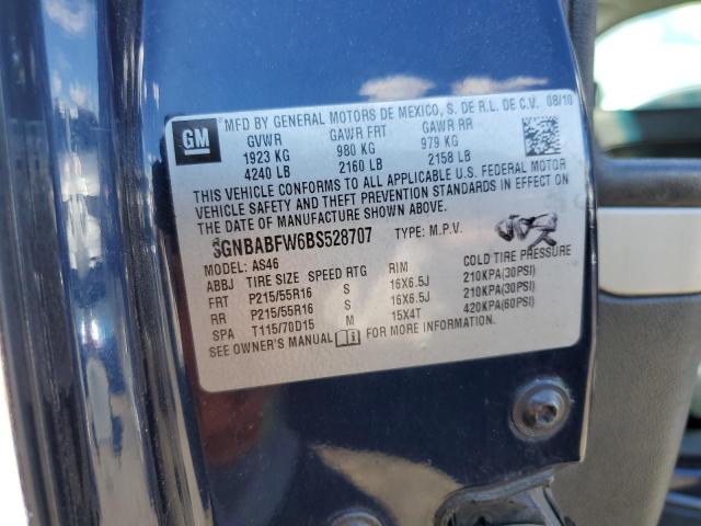 Photo 10 from auction – 2011 CHEVROLET HHR LT with VIN 3GNBABFW6BS528707