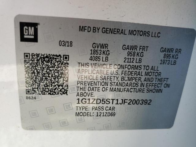 Photo 10 from auction – 2018 CHEVROLET MALIBU LT with VIN 1G1ZD5ST1JF200392