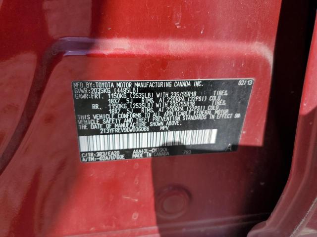 Photo 10 from auction – 2013 TOYOTA RAV4 LIMIT with VIN 2T3YFREV9DW006066