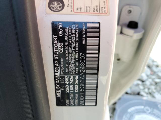 Photo 10 from auction – 2010 MERCEDES-BENZ E 350 with VIN WDDHF5GB3AA248007