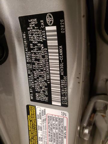 Photo 10 from auction – 2005 TOYOTA CAMRY LE with VIN 4T1BE32K85U100370
