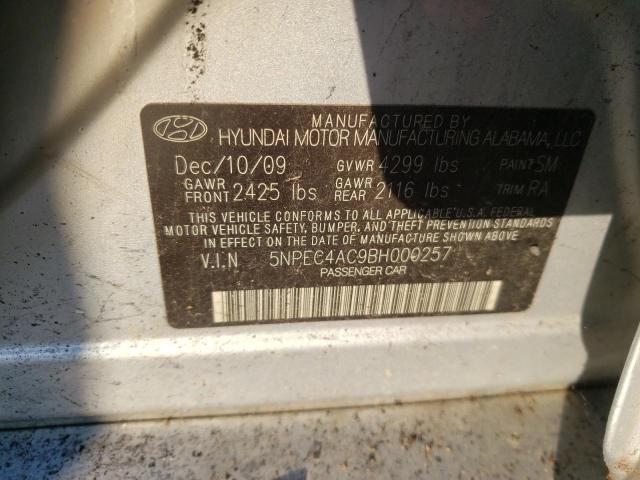 Photo 10 from auction – 2011 HYUNDAI SONATA SE with VIN 5NPEC4AC9BH000257