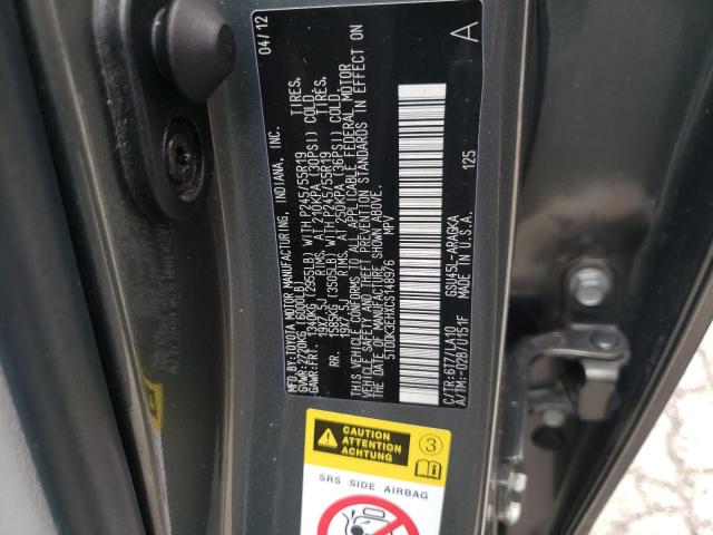 Photo 10 from auction – 2012 TOYOTA HIGHLANDER with VIN 5TDDK3EHXCS148976