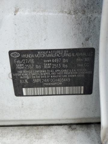 Photo 10 from auction – 2016 HYUNDAI SONATA SE with VIN 5NPE24AF0GH403449