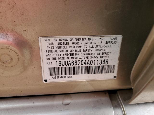 Photo 10 from auction – 2004 ACURA TL with VIN 19UUA66204A011348