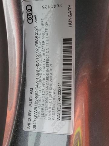 Photo 10 from auction – 2019 AUDI A3 PREMIUM with VIN WAUYELFF7K1032911