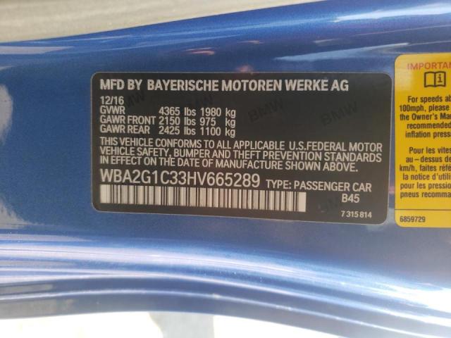Фото 10 с аукциона – 2017 BMW M240I с VIN WBA2G1C33HV665289