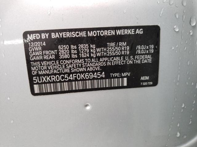 Photo 10 from auction – 2015 BMW X5 XDRIVE3 with VIN 5UXKR0C54F0K69454