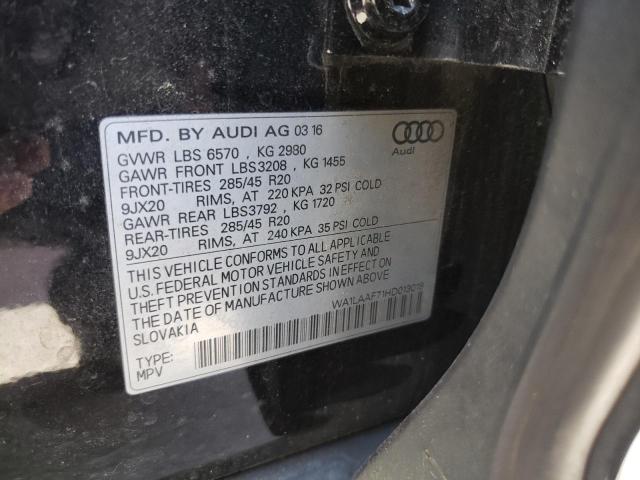 Photo 10 from auction – 2017 AUDI Q7 PREMIUM with VIN WA1LAAF71HD013018