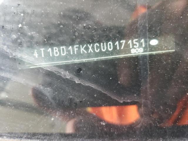 Photo 10 from auction – 2012 TOYOTA CAMRY HYBR with VIN 4T1BD1FKXCU017151