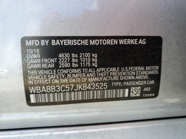 Photo 10 from auction – 2018 BMW 340 I with VIN WBA8B3C57JK843525