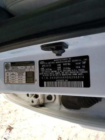 Photo 10 from auction – 2013 KIA OPTIMA SX with VIN 5XXGR4A60DG206874