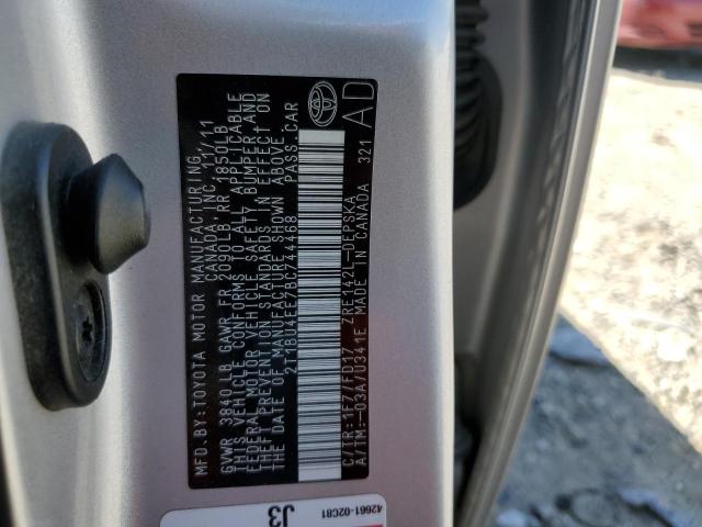 Photo 10 from auction – 2011 TOYOTA COROLLA BA with VIN 2T1BU4EE7BC744468