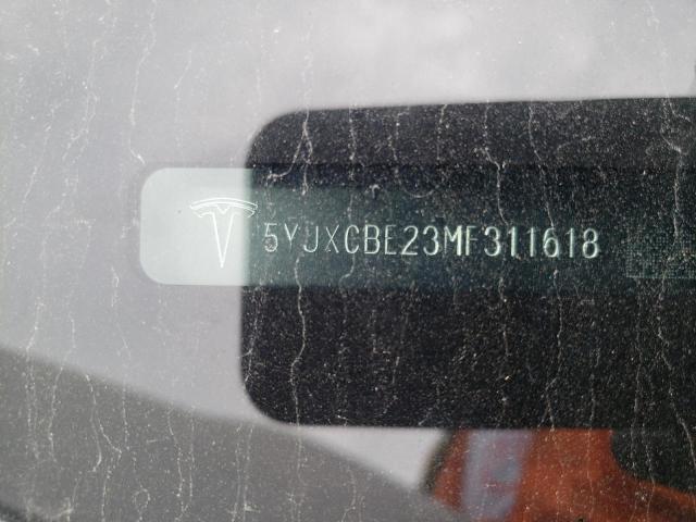 Photo 10 from auction – 2021 TESLA MODEL X with VIN 5YJXCBE23MF311618