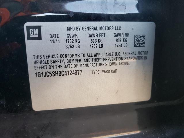 Photo 10 from auction – 2012 CHEVROLET SONIC LT with VIN 1G1JC5SH3C4124877