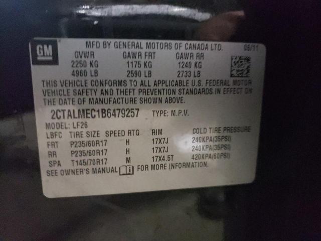 Photo 10 from auction – 2011 GMC TERRAIN SL with VIN 2CTALMEC1B6479257