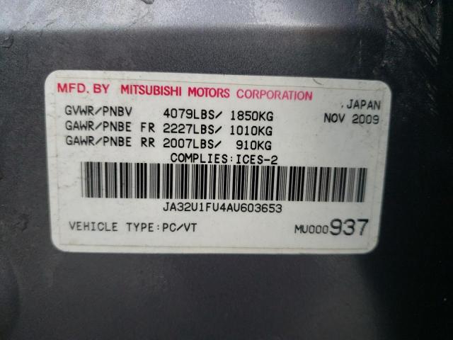 Photo 10 from auction – 2010 MITSUBISHI LANCER DE with VIN JA32U1FU4AU603653