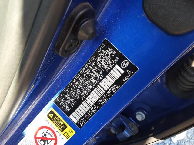 Photo 10 from auction – 2013 LEXUS CT 200 with VIN JTHKD5BHXD2144161