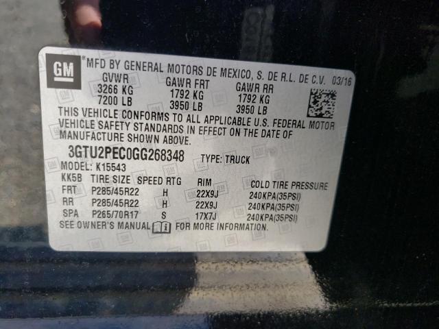 Photo 10 from auction – 2016 GMC SIERRA K15 with VIN 3GTU2PEC0GG268348