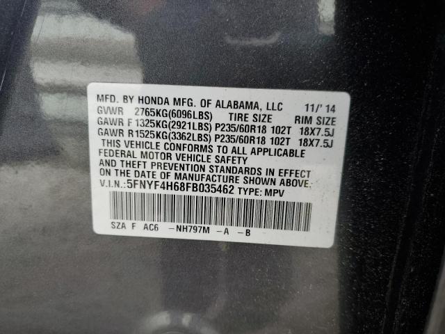 Photo 10 from auction – 2015 HONDA PILOT EXL with VIN 5FNYF4H68FB035462