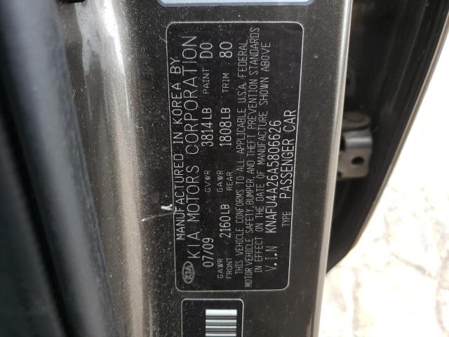 Photo 10 from auction – 2010 KIA FORTE EX with VIN KNAFU4A26A5806626