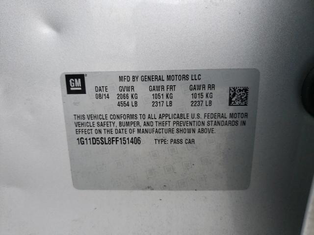 Photo 10 from auction – 2015 CHEVROLET MALIBU 2LT with VIN 1G11D5SL8FF151406
