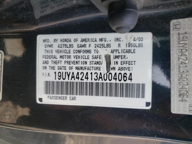 Photo 10 from auction – 2003 ACURA 3.2CL with VIN 19UYA42413A004064