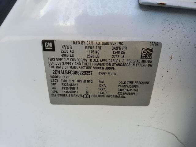 Photo 10 from auction – 2011 CHEVROLET EQUINOX LS with VIN 2CNALBEC0B6229357