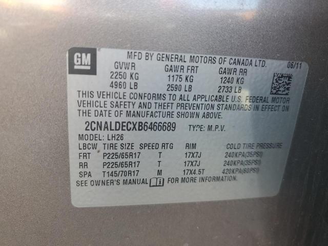 Photo 10 from auction – 2011 CHEVROLET EQUINOX LT with VIN 2CNALDECXB6466689