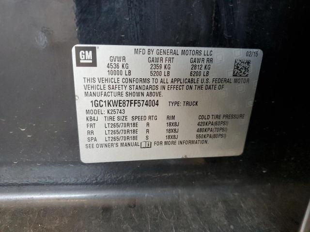 Zdjęcie 10 z aukcji – 2015 CHEVROLET SILVERADO z VIN 1GC1KWE87FF574004