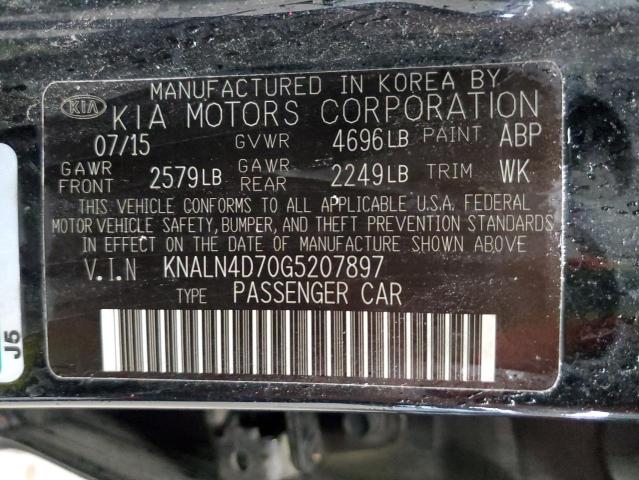 Photo 10 from auction – 2016 KIA CADENZA LU with VIN KNALN4D70G5207897