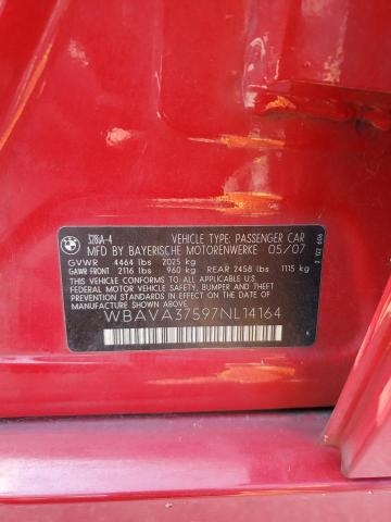 Photo 10 from auction – 2007 BMW 328 I with VIN WBAVA37597NL14164
