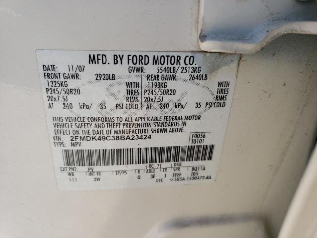 Photo 10 from auction – 2008 FORD EDGE LIMIT with VIN 2FMDK49C38BA23424