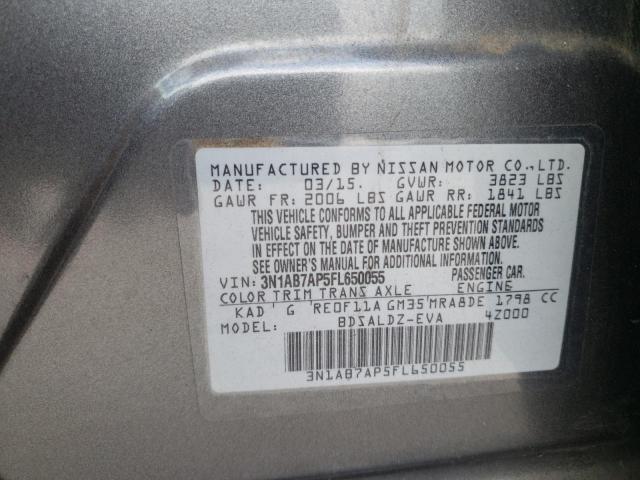 Photo 10 from auction – 2015 NISSAN SENTRA S with VIN 3N1AB7AP5FL650055