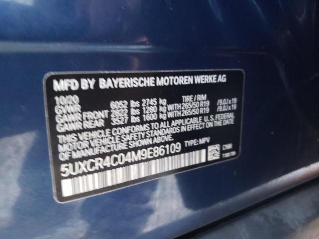 Photo 10 from auction – 2021 BMW X5 SDRIVE with VIN 5UXCR4C04M9E86109
