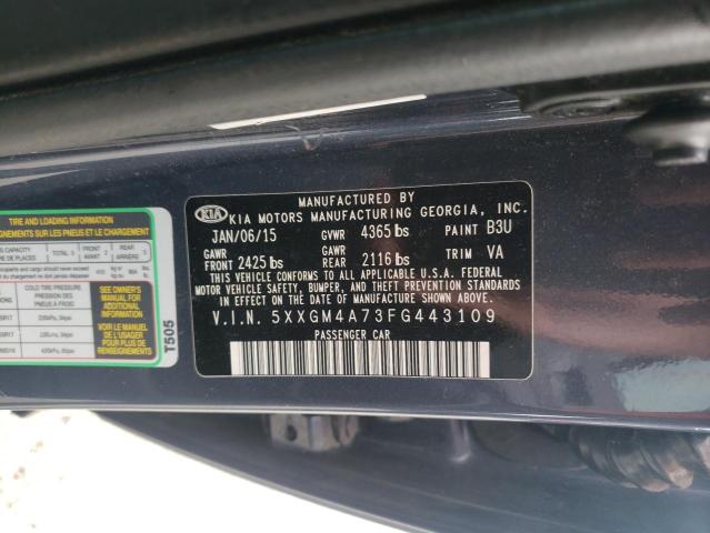 Photo 10 from auction – 2015 KIA OPTIMA LX with VIN 5XXGM4A73FG443109