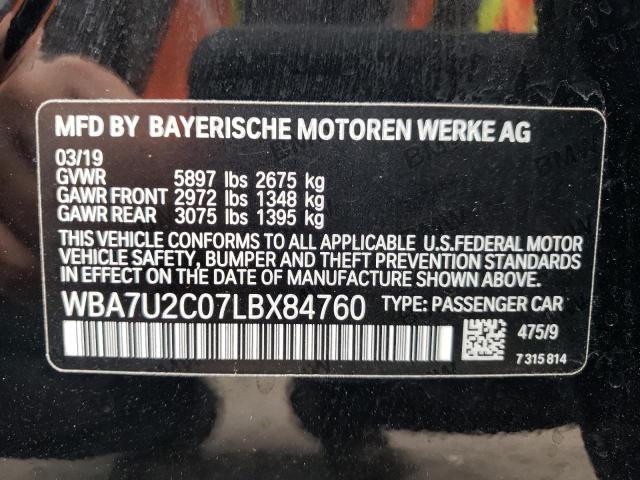 Photo 10 from auction – 2020 BMW 750 XI with VIN WBA7U2C07LBX84760